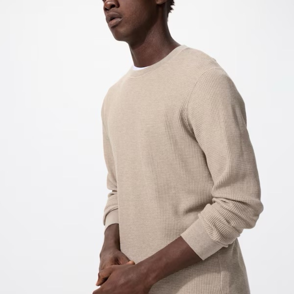Uniqlo Beige Long Sleeve Shirt